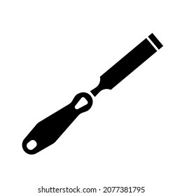 Chisel Icon. Shadow Reflection Design. Vector Illustration.