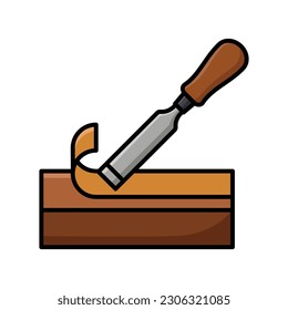 chisel icon vector design template in white background