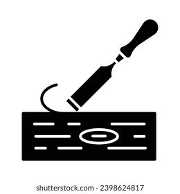 chisel icon vector design template in white background
