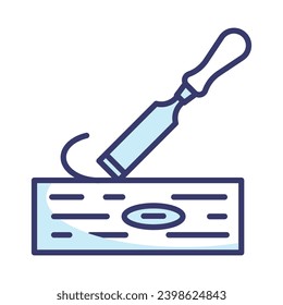 chisel icon vector design template in white background