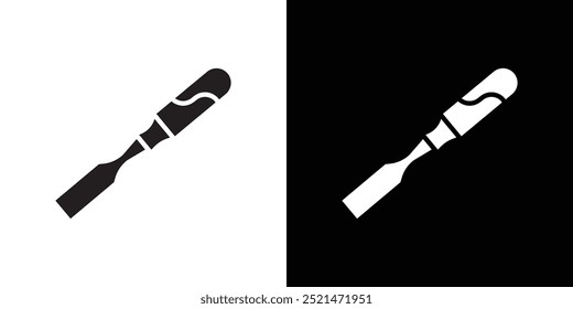 chisel icon Vector flat thin line illustration
