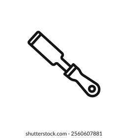 chisel icon vector line logo art