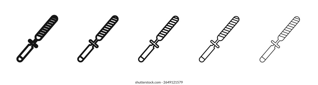ícone de cinzel vetor contorno conjunto sinal de ilustração