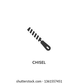 chisel icon vector. chisel sign on white background. chisel icon for web and app