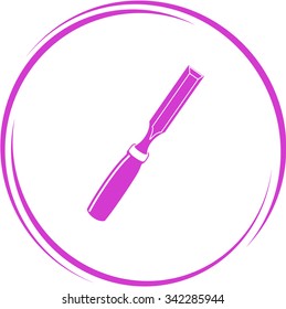 chisel. Internet button. Vector icon.