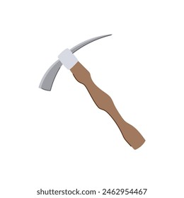 chisel pickaxe cartoon. silhouette pictogram, equipment simple, mining gold chisel pickaxe sign. isolated symbol vector illustration