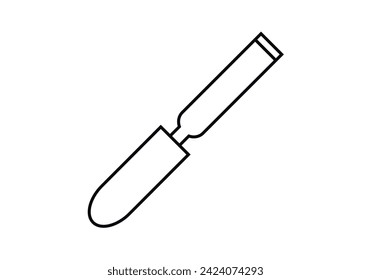 Chisel or scalpel black icon.