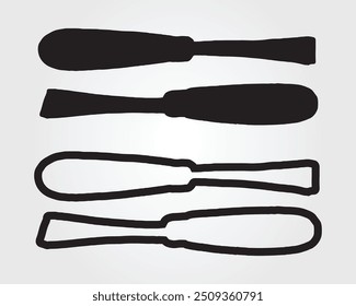 Silhueta de cinzel arte vetorial, ilustração, gráficos