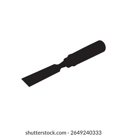 Chisel silhouette vector isolated on white background
