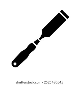 Chisel simple flat vector icon design on white background