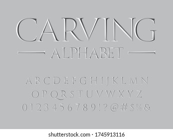 Chisel style vector alphabet design