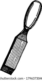 Un cincel es una herramienta con un borde de fisura característico de la hoja en su extremo, para tallar o cortar un material duro como madera, piedra o metal , dibujo o grabado de líneas vintage.