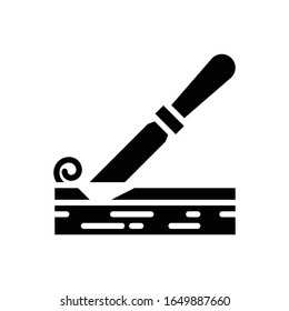 Chisel Vektorillustration Glyph Style Illustration. EPS10