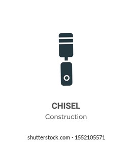 Chisel vector icon on white background. Flat vector chisel icon symbol sign from modern construction collection for mobile concept and web apps design.