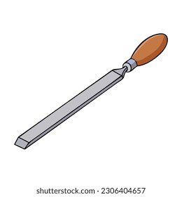 chisel vector illustration,isolated on white background,top view