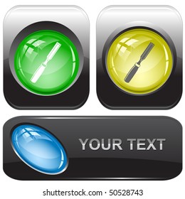 Chisel. Vector internet buttons.