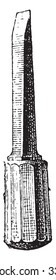 Chisel, vintage gravierte Illustration. Wörterbuch der Worte und Dinge - Larive und Fleury - 1895.