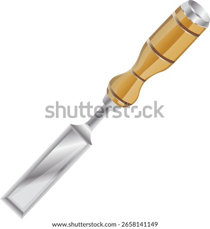 chisel wood working realistic style