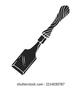 Chisel Woodworking tool vector illustration