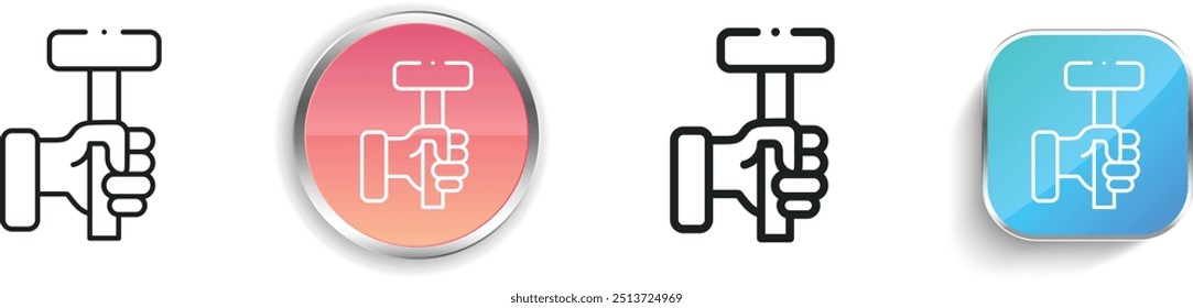 chisi icon. Thin Linear, Regular and Button Style Design Isolated On White Background