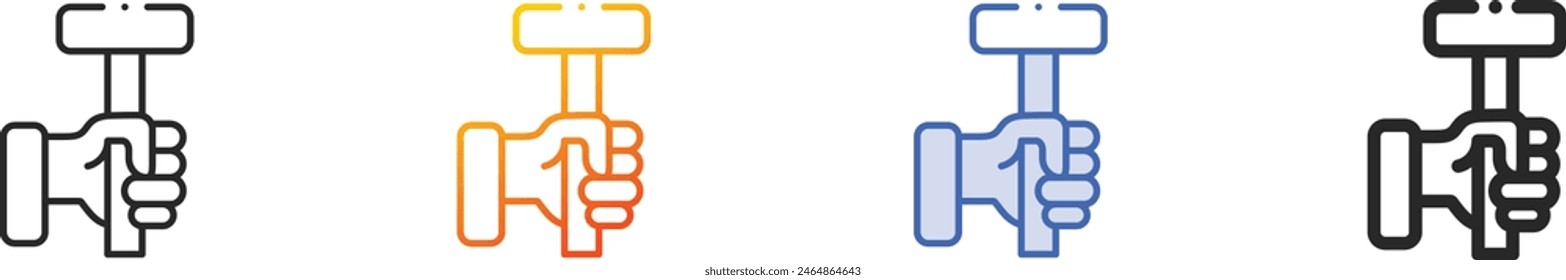 chisi icon.Thin Linear, Gradient, Blue Stroke and bold Style Design Isolated On White Background