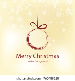 Chistmas ball with snowflakes
