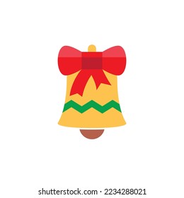 Chistmas bell icon vector flat design template eps 10