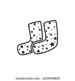 Chistmas icon sock icon vector flat design template eps 10