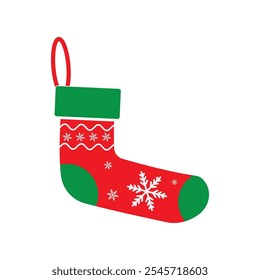 Chistmas icon sock icon vector flat design template