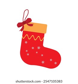 Chistmas icon sock icon vector flat design template