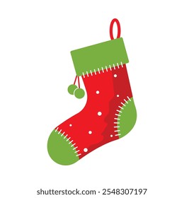 Chistmas icon sock icon vector flat design template