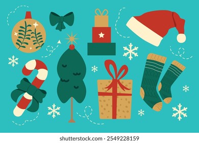 Chistmas Simples Mínimo Flat ilustração 