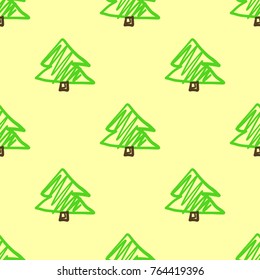 Chistmas tree, pattern, vector illustration 