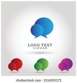 Chit Chat Logo. Symbol & Icon Vector Template.