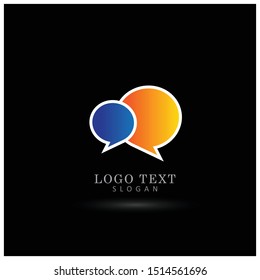 Chit Chat Logo. Symbol & Icon Vector Template.