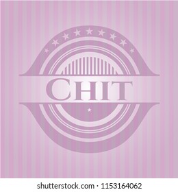 Chit retro style pink emblem