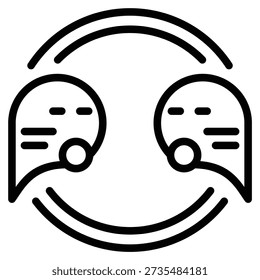 Chitchat Icon Line Vector Illustration