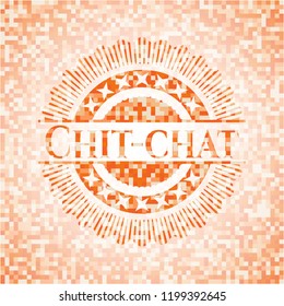Chit-chat orange mosaic emblem