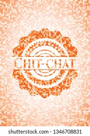 Chit-chat orange mosaic emblem