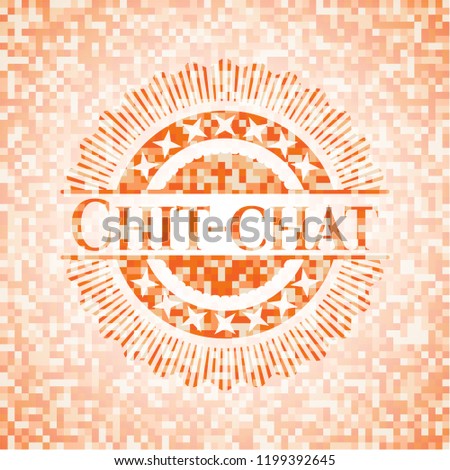 Chit-chat orange mosaic emblem