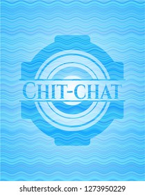 Chit-chat water representation badge background.