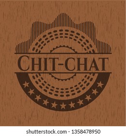 Chit-chat wooden emblem