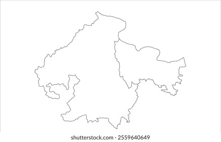 Chitrakoot District map outline, Chitrakooti District, Uttar Pradesh State, Republic of India, Government of  Uttar Pradesh, Indian territory, Eastern India, politics, village, tourism