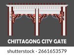 Chittagong city gate vector design. 