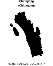 Chittagong Bezirk leere Gliederkarte