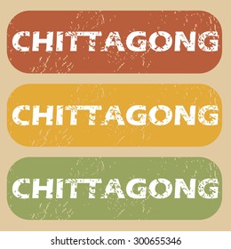 Chittagong on colored background