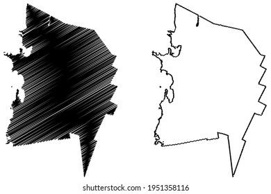 Chittenden County, State of Vermont (U.S. county, United States of America) map vector illustration, scribble sketch Chittenden map