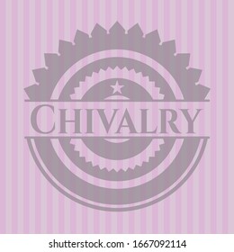 Tarjeta de caballería con fondo rosa. Ilustración vectorial. Detallado.