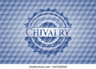 Chivalry blue hexagon emblem.