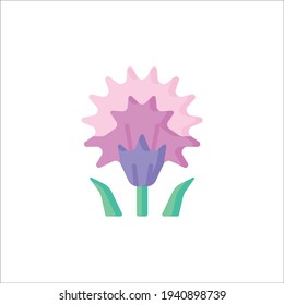 Chive blossoms Flat Icon Isolated On White Background
